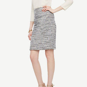Ann Taylor Fringe Tweed Pencil Skirt $89.00